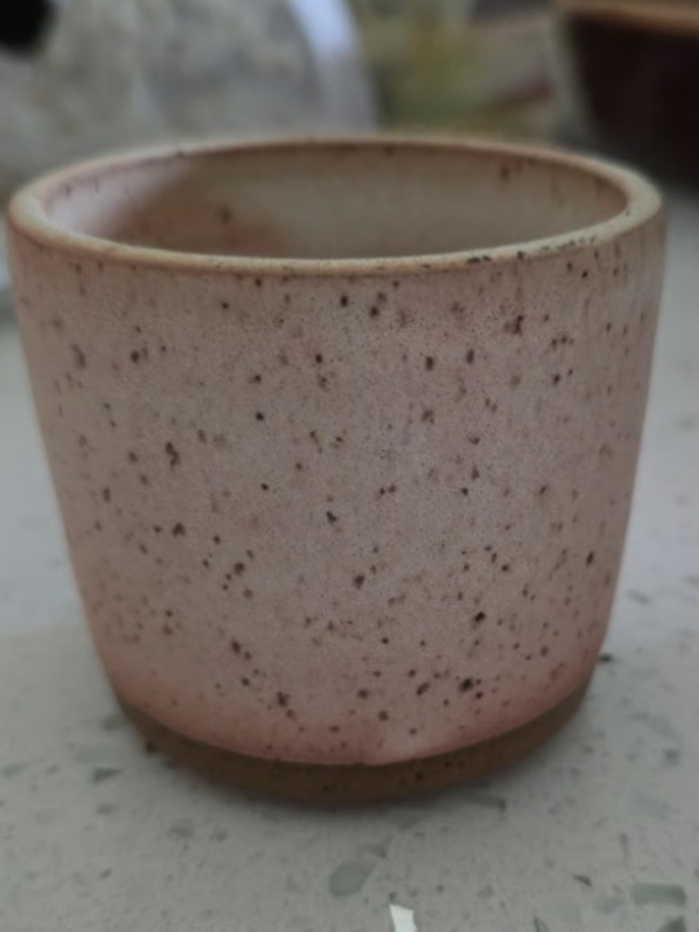 Speckled Pink Ceramic Planter Pot - Home Art Ceramics